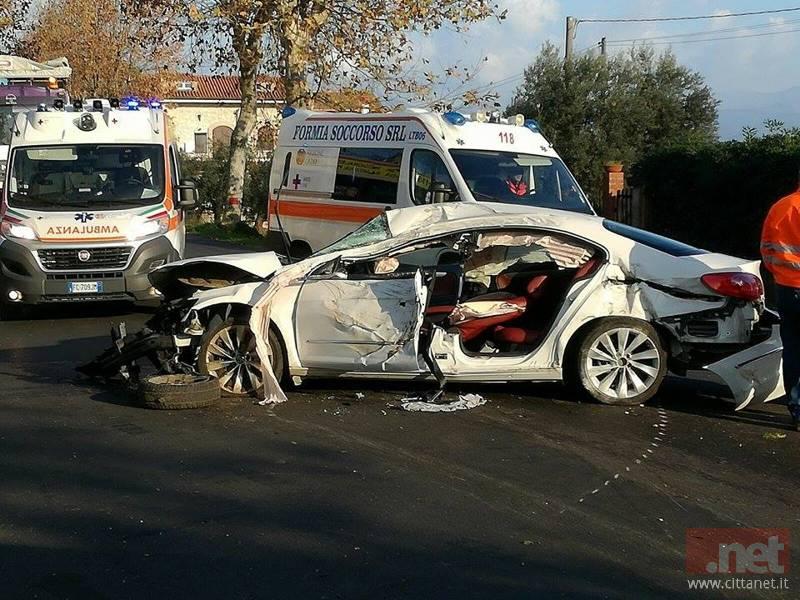 Monte San Biagio ancora un gravissimo incidente sull' Appia