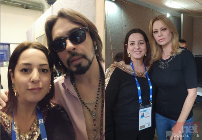 La hair stylist Simona Capuano a Sanremo con Francesco Sarcina e Anna Falchi